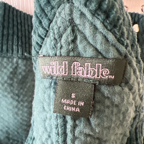 **100% Cotton** Wild Fable Corduroy Overall Dress – Women’s Small – Forest Green - Picture 3 of 4